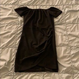 Black strapless dress